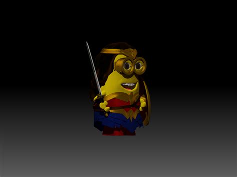 Wonder Woman Minion Mini Figure Printable File Stl — Shepherd Creations