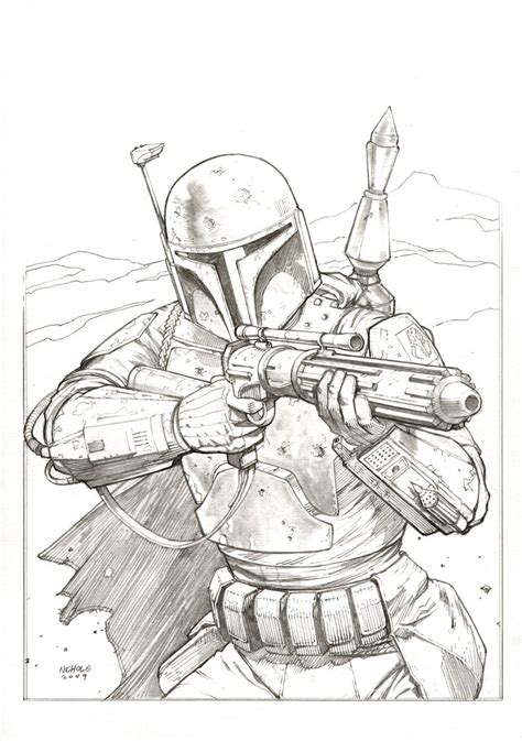 Boba Fett Commission By Flowcoma On Deviantart Star Wars Drawings