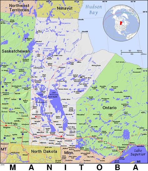 Mb · Manitoba · Public Domain Maps By Pat The Free Open Source