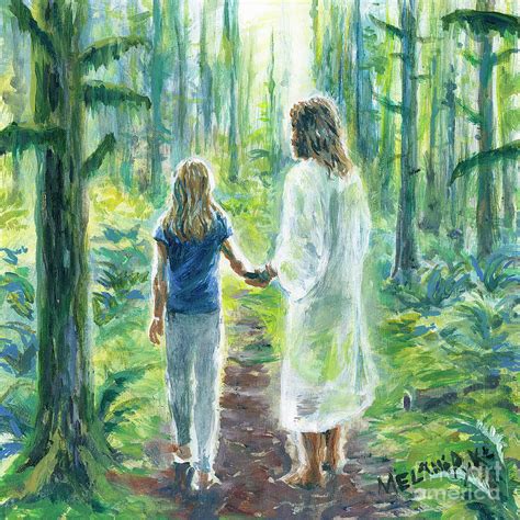 Walking With Jesus Ii Painting By Melani Pyke