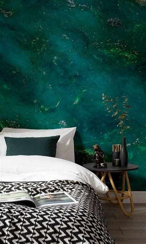 Jade Gemstone Wallpaper Mural Hovia Green Bedroom Design Turquoise