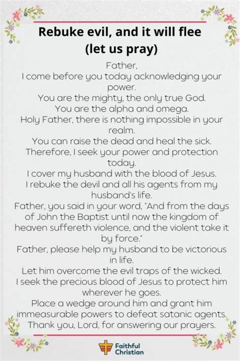 7 Spiritual Warfare Prayers For Husband War Room Prayers