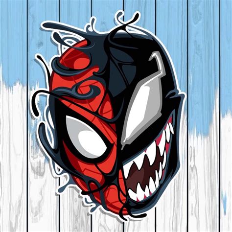 Spiderman And Venom Marvel Waterproof Vinyl Sticker Pixiepen Shopee
