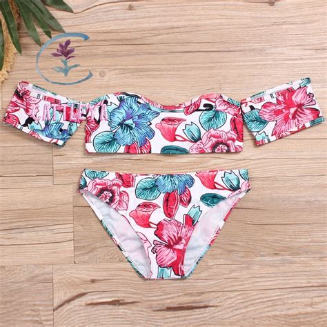 Buy Cattleya Swimwear Women Floral Print Bikini Set Bikini 2018 Swimsuit