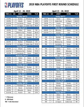 Each team will compete in three scrimmages between july 22 and 28. ESPN, ABC and Turner release this weekend's NBA playoff ...