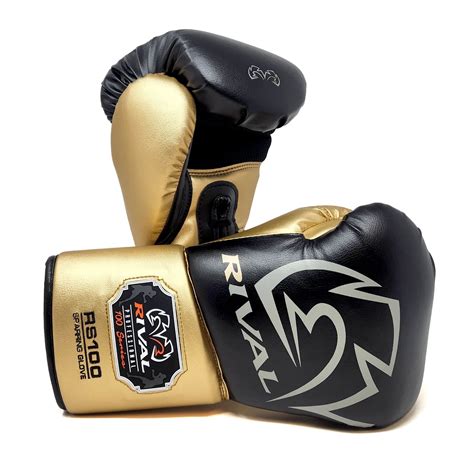 Rival Boxing Rs100 Pro Sparring Boxing Gloves 14 Oz Blackgold