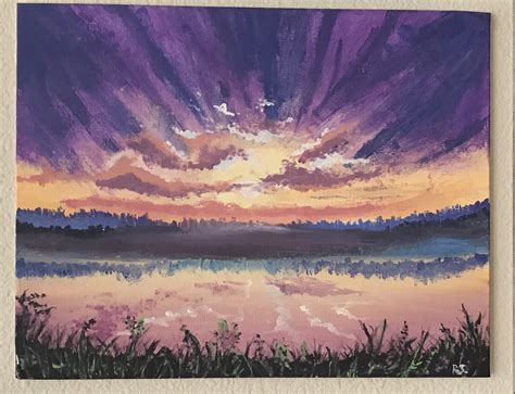 Purple Sunset Painting