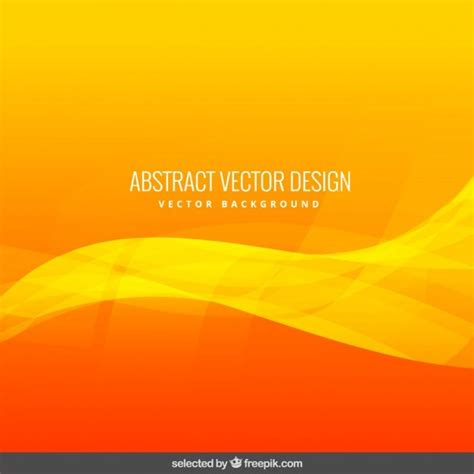 Free Vector Orange Wavy Abstract Background