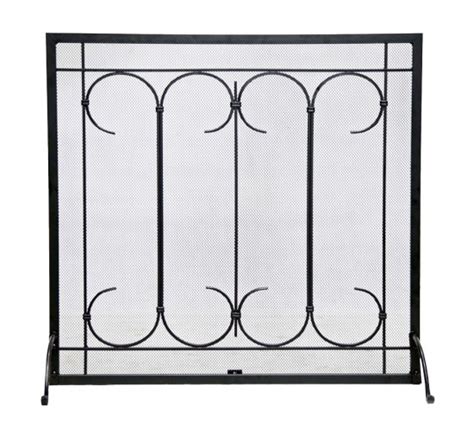 Traditional Single Panel Fire Screen Black Country Metalworks