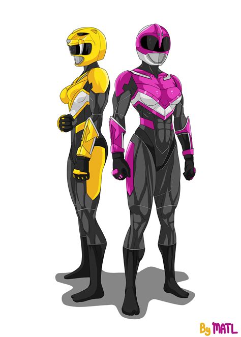 Power Rangers Unworthy Pink And Yellow Comm By Btsvflo On