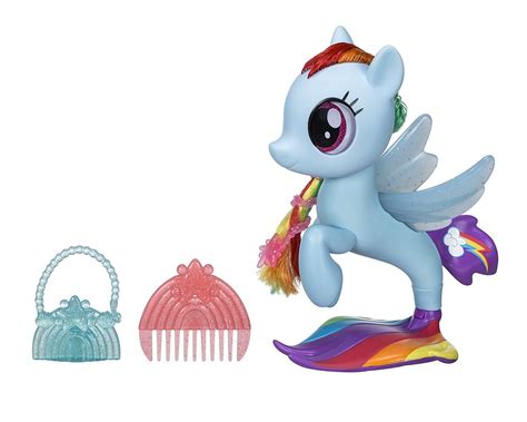 New My Little Pony The Movie Glitter And Style Rainbow Dash Sea Pony