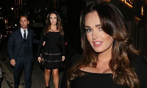 Tamara Ecclestone Shows Off Her Pregnancy Curves In A Low Cut Skater Dress On A Date Night With