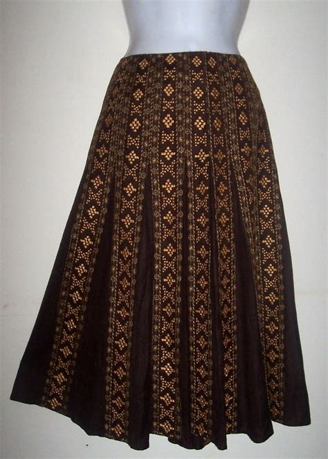 Embroidery Panel Tapestry Skirt 90s Faerycouture On Etsy Skirts
