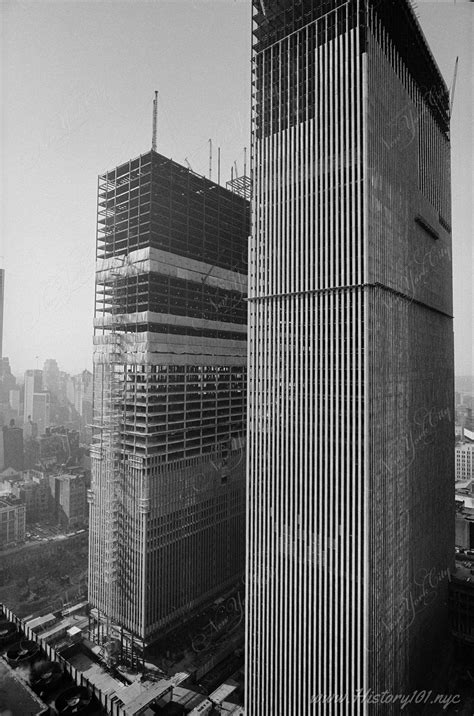 World Trade Center Twin Towers Construction Nyc In 1971