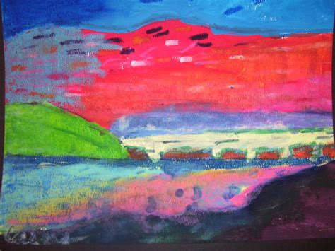 Fauve Landscape Oil Crayon On Tempera Art Art Lessons