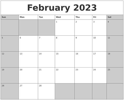 February 2023 Printable Calendars Rezfoods Resep Masakan Indonesia