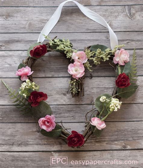 Heart Wreath Diy That Is Simple And Easy To Make — Epc Crafts