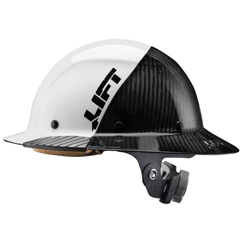 Lift Safety Dax Fifty 50 White Carbon Fiber Full Brim
