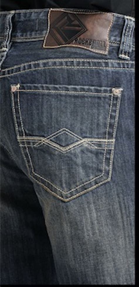 Mens Rock And Roll Jeans Double Barrel Bootcut Dark Wash Chick Elms