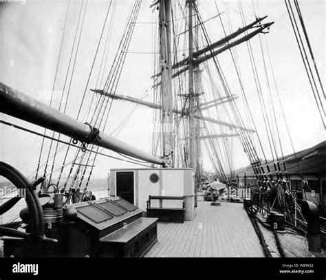 Deck Of The French Sailing Vessel Pierre Loti Washington Ca 1900