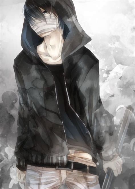 Face Mask Anime Boy With Hoodie And Mask Santinime