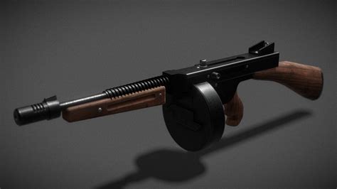 Thompson Submachine Gun Download Free 3d Model By Mcmanus Media