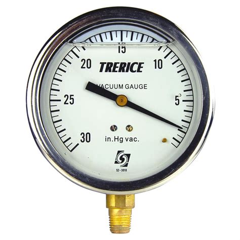 Trerice Liquid Filled Vacuum Gauge 4 30 To 0 Hg