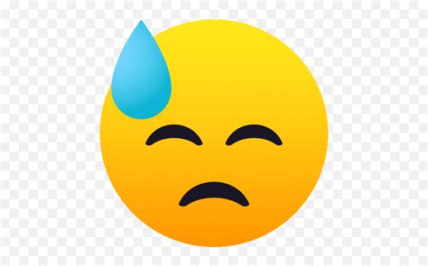 Downcast Face With Sweat People Happy Emoji Sweating Face Emoji