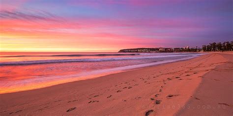 Landscape Photography Image Of Gorgeous Pink Sunrise Over The Manly