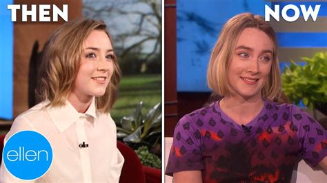 Then And Now Saoirse Ronans First And Last Appearances On The Ellen Show Youtube