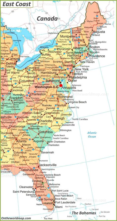 Fetch Map Of Usa East Free Images