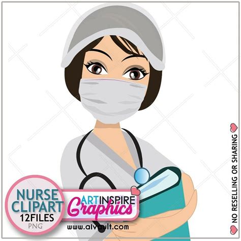 Women In Scrubs Clip Art Kit Nurse Doctor Custom Clipart Library