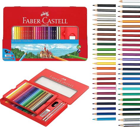 Faber Castell Classic Colored Pencils Tin Set 48 Vibrant Colors In
