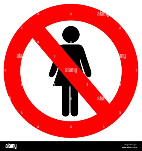 No Women Sign Stock Photo Alamy