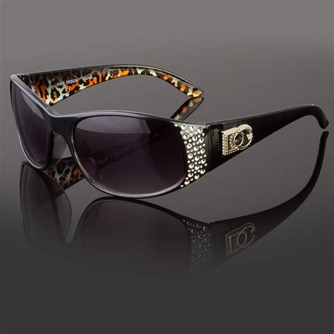 dg womens rhinestones sunglasses designer fashion retro bling oval wrap vintage sunglasses