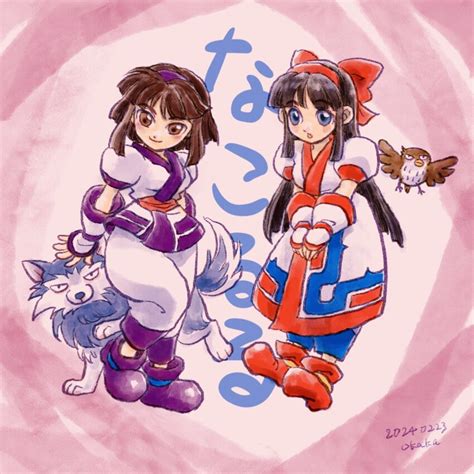 Mamahaha Murasaki Nakoruru Nakoruru Shikuru Samurai Spirits Snk Highres 2girls Ainu