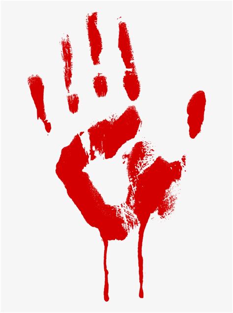 Bloody Handprint Blood Hand Transparent Background Png Image