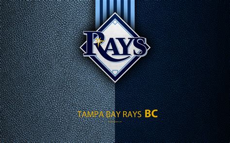 Download Wallpapers Tampa Bay Rays 4k American Baseball Club Leather