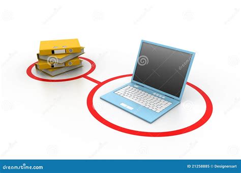 Computer And Documents Stock Illustration Illustration Of Enter 21258885
