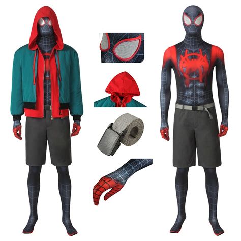 Spider Man Into The Spider Verse Miles Morales Cosplay Suit