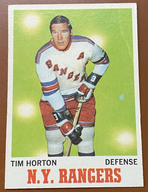 1970 71 Topps 59 Tim Horton New York Rangers Hockey Card Tcccx Ebay