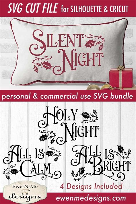 Silent Night Holy Night Svg Bundle All Is Calm All Is Bright 1089304