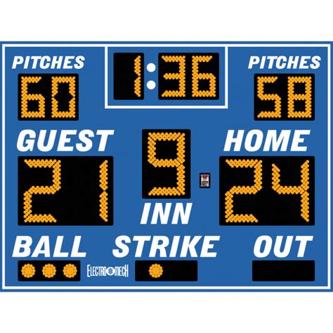 Electro Mech Lx113 Compact Baseball Scoreboards Pro Sports Equip