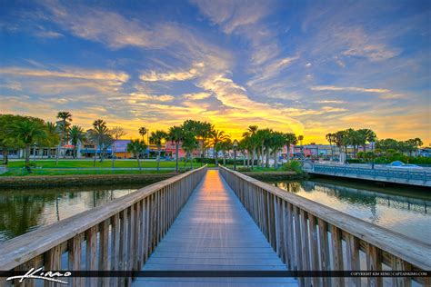 Daytona Beach Florida Sunset From Pier Hdr Photography By Captain Kimo
