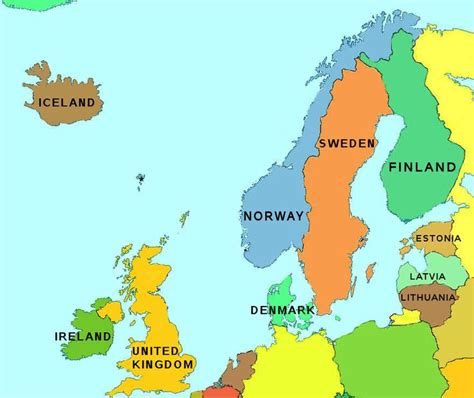 Map Of Northern Europe Map Of Northern Europe My Heritageand Pride