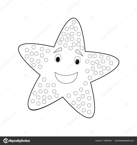 Estrella De Mar Para Colorear Facil Novalena