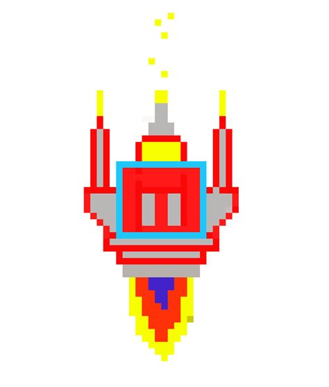 Spaceship Pixel Art Transparent