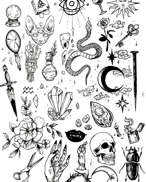 Pin On Tattoo Drawings Simple Witch Tattoo Flash Tattoo Tattoo Drawings