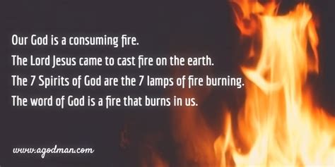 God Is A Consuming Fire Christ Cast Fire On Earth And The Spirit Is