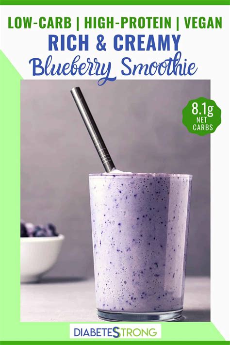 Vegan Blueberry Smoothie (Low-Carb, High-Protein) | Recipe in 2020